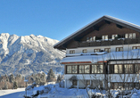 Im Winter empfängt Sie das Ringhotel Nebelhornblick mit einem winterlichen Panorama.