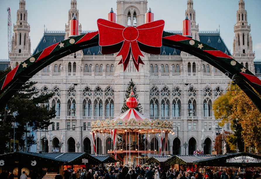 Freuen Sie sich auf eine unvergessliche Adventsreise, bei der Sie unter anderem den Weihnachtsmarkt in Wien besuchen.