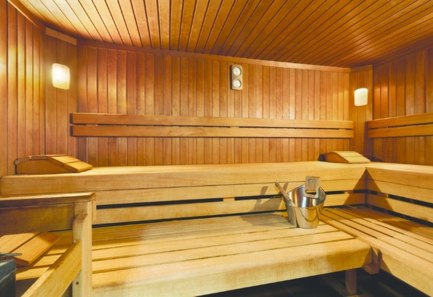 Entspannen Sie in der Sauna des Hotels.