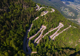 Beeindruckend: der 1.363 m hohe Mendelpass südlich von Bozen