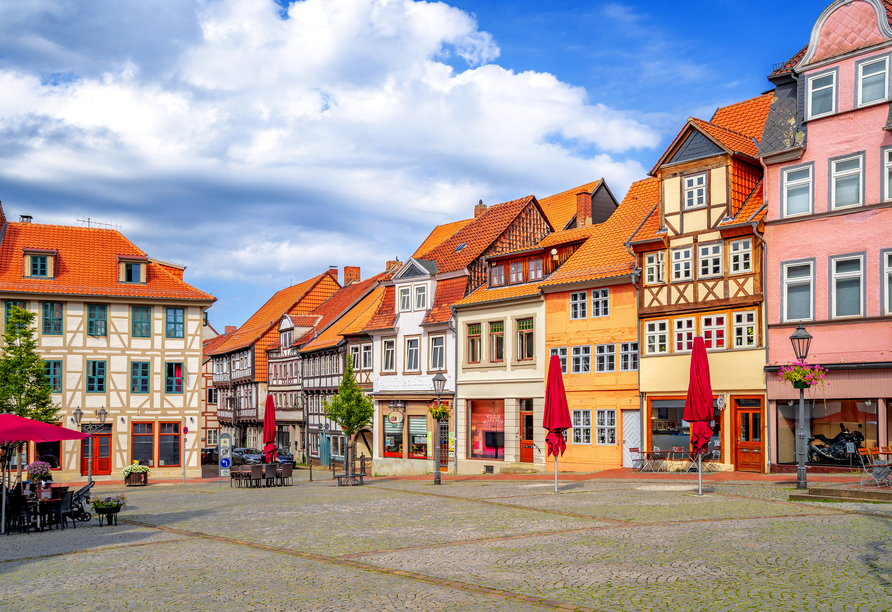 Besuchen Sie Helmstedt mit dem Marktplatz im Herzen der historischen Innenstadt.