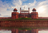 Der Fotostopp am UNESCO-Weltkulturerbe Rotes Fort in Delhi wird Sie begeistern.