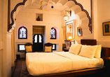 Beispiel eines Doppelzimmers im Beispielhotel Fort Janwa in Luni/Jodhpur