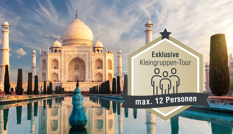 Willkommen zu einer unvergesslichen Rundreise durch Indien, wo viele Highlights wie z. B. das Taj Mahal in Agra auf Sie warten.