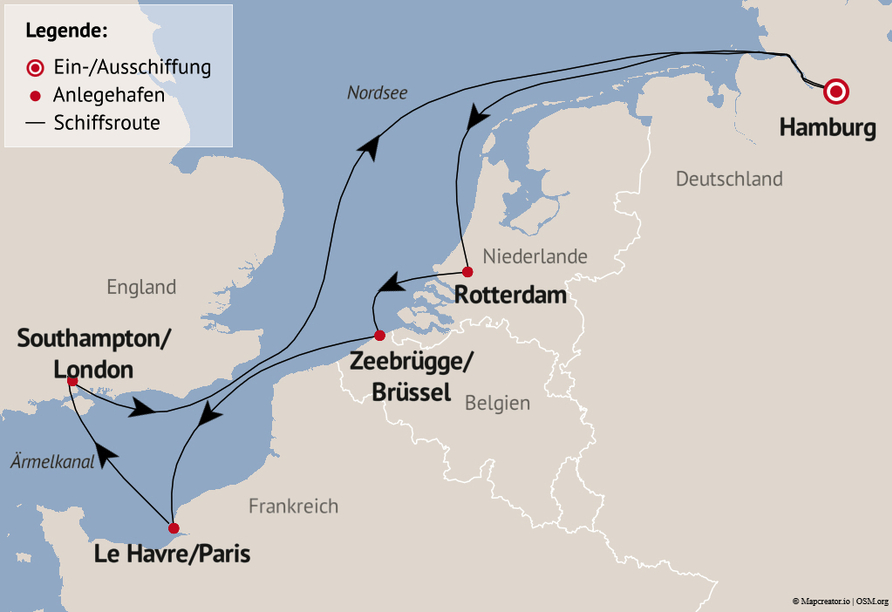 Ihre Reiseroute