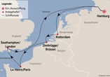 Ihre Reiseroute