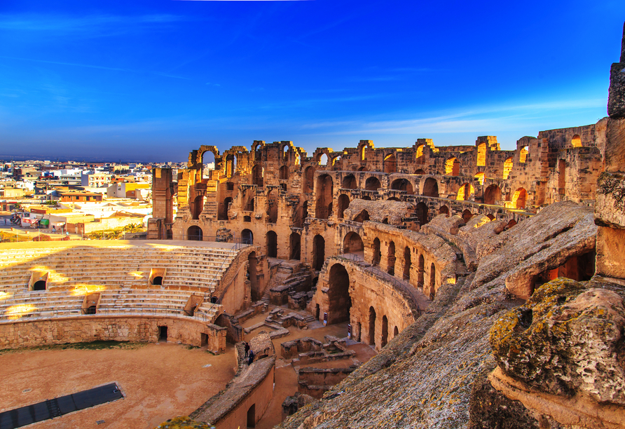 Das römische Amphitheater in El Jem ist eine der meistbesuchten Sehenswürdigkeiten Tunesiens.