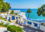 Freuen Sie sich auf Sidi Bou Said mit seinen hübschen weiß-blauen Häusern.