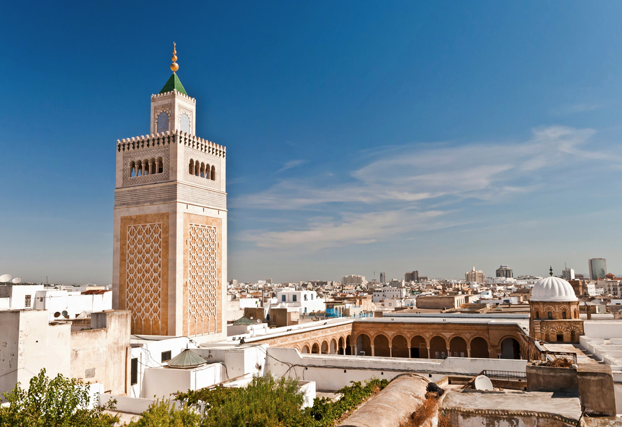 Natürlich werden Sie bei dieser Reise auch die Hauptstadt von Tunesien, Tunis, kennenlernen.