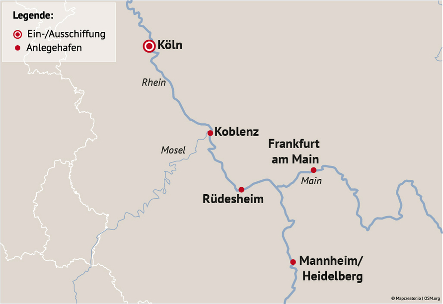 Ihre Reiseroute