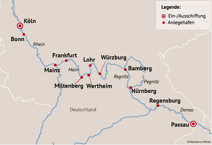 Ihre Reiseroute