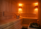 Die Sauna bietet Erholung pur!