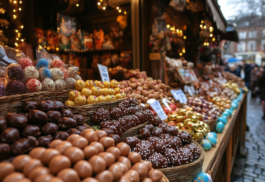 Genießen Sie köstliche weihnachtliche Leckereien auf den Weihnachtsmärkten während Ihrer Reise.
