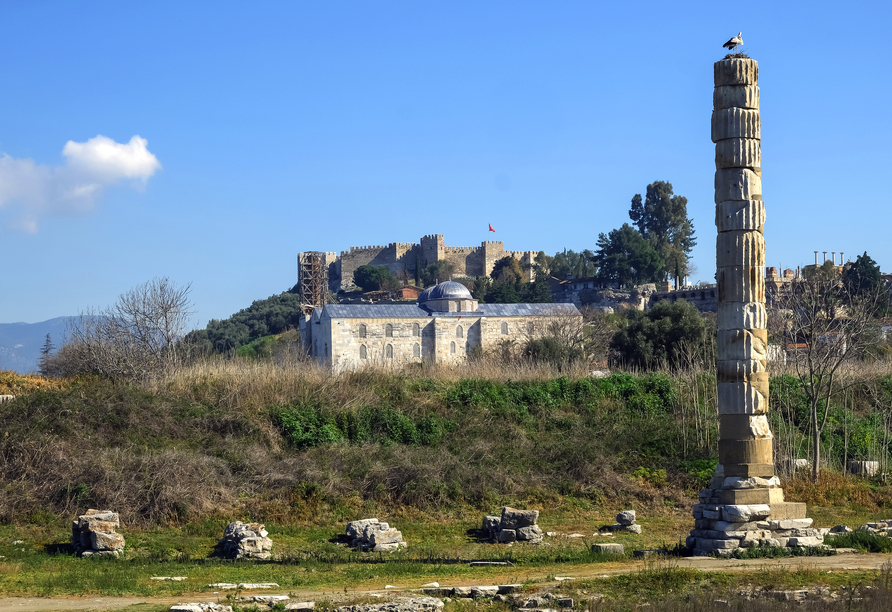 Der Tempel der Artemis in Ephesos war ein antikes Weltwunder.