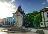 Die Statue zu Ehren von João Gonçalves Zarco steht im Stadtzentrum von Funchal. Er ist einer der Mitentdecker Madeiras.