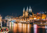 Amsterdam im festlichen Lichterglanz der Weihnachtszeit
