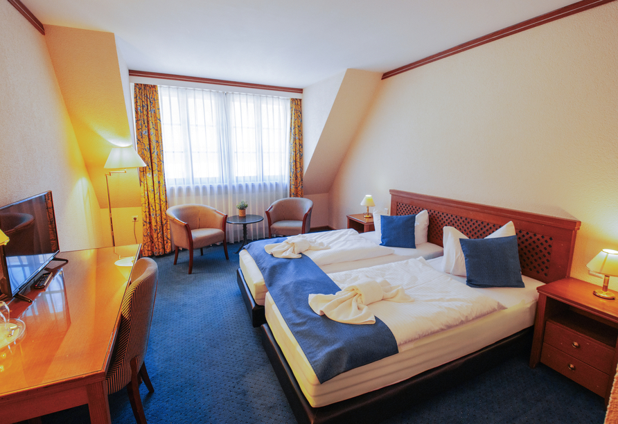 Beispiel für ein Doppelzimmer Komfort im Hotel Gasthaus Zum Schwan in Oschatz