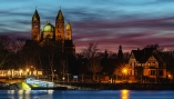 Blick auf Speyer vom Rhein aus