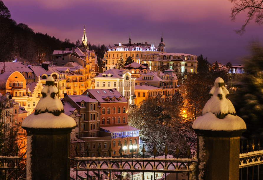 Auch im Winter verzaubert Karlsbad mit magischen Ausblicken.