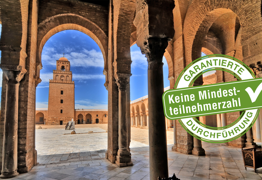 Die große Moschee von Kairouan ist ein atemberaubendes Fotomotiv.