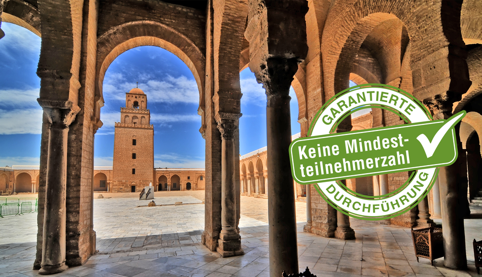 Die große Moschee von Kairouan ist ein atemberaubendes Fotomotiv.
