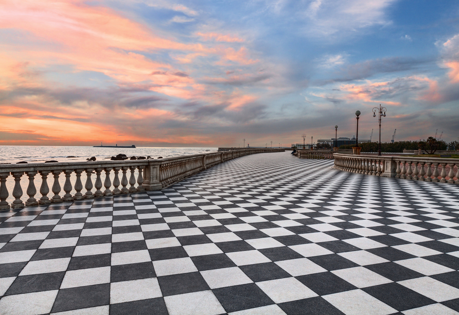 Schachbrett-Promenade von Livorno