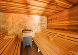 Finden Sie Ruhe und Entspannung in der Sauna des Hotels.