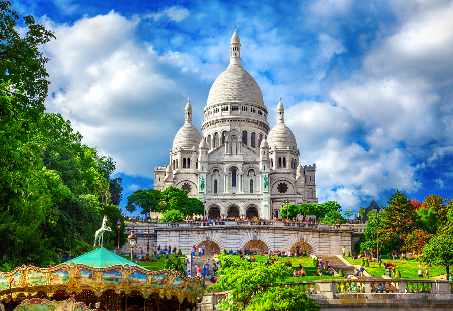 Die Basilika Sacré-Cœur de Montmartre ist eine der beliebtesten Sehenswürdigkeiten der Stadt.