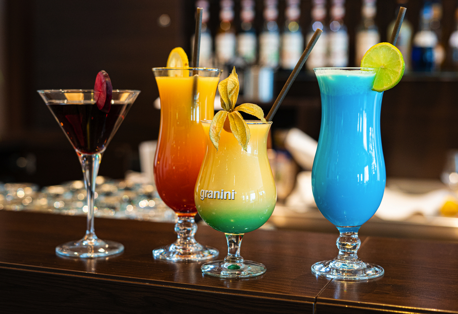 Mit Ihrem Lieblingsgetränk von der Bar sind entspannte Abende vorprogrammiert.
