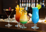 Mit Ihrem Lieblingsgetränk von der Bar sind entspannte Abende vorprogrammiert.