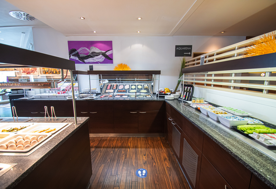 Ein reichhaltiges Frühstücksbuffet bereitet Ihnen einen gelungenen Morgen.