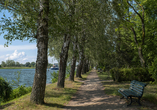 Die Havelpromenade in Ketzin lädt zum Spazieren ein.