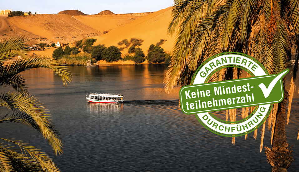 Erleben Sie den Zauber Ägyptens bei einer Fahrt mit der traditionellen Feluke (optional).
