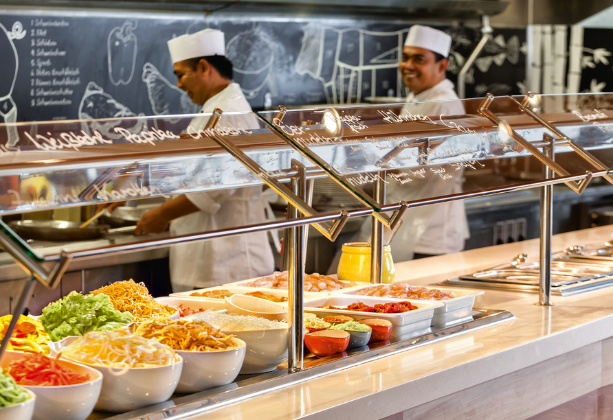 Die Restaurants an Bord verwöhnen Ihren Gaumen mit Delikatessen aller Art.