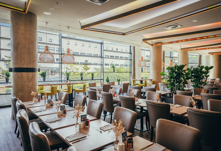 Im Hotelrestaurant werden Sie kulinarisch verwöhnt.