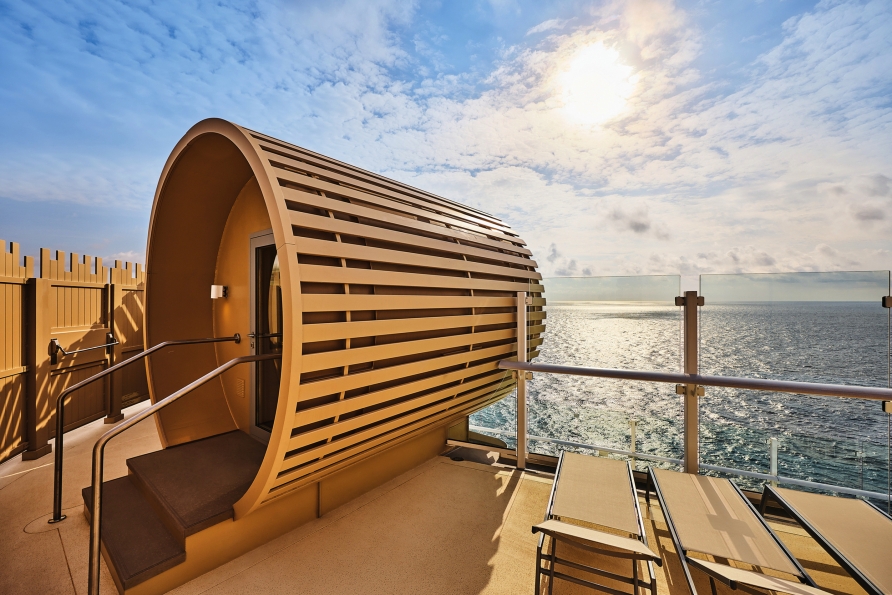 Fasssauna an Bord der Mein Schiff Relax