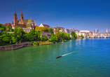 Die schöne Stadt Basel lädt zu einem Ausflug in die Schweiz ein.