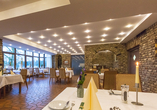 Lassen Sie sich im Restaurant von der Küche verwöhnen.