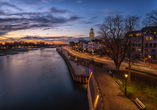 Die idyllische Stadt Deventer am Abend