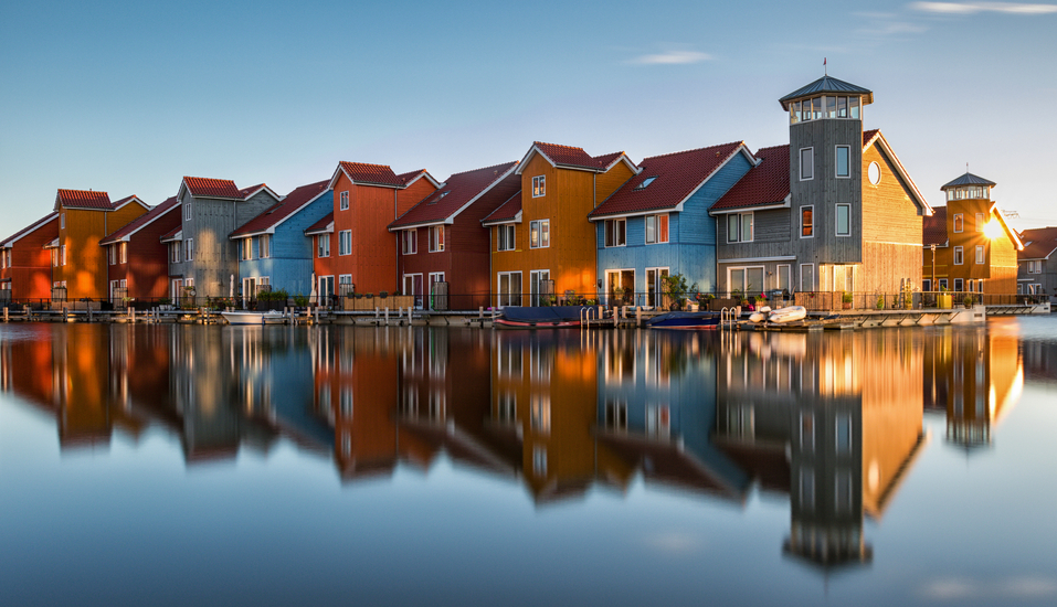 Faszinierende, malerische Häuser in Groningen