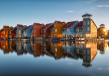 Faszinierende, malerische Häuser in Groningen