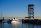 Genießen Sie vom Moleturm einen traumhaften 360-Grad-Blick über den Hafen und den Bodensee.