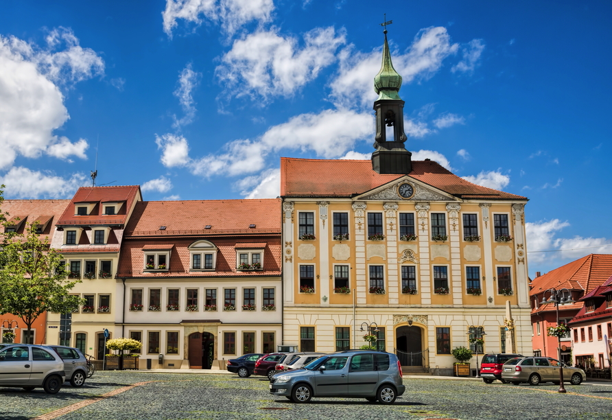 Das prächtige alte Rathaus von Radeberg