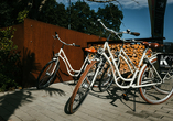 Leihen Sie sich ein Fahrrrad oder E-Bike, um die malerische Umgebung zu erkunden.