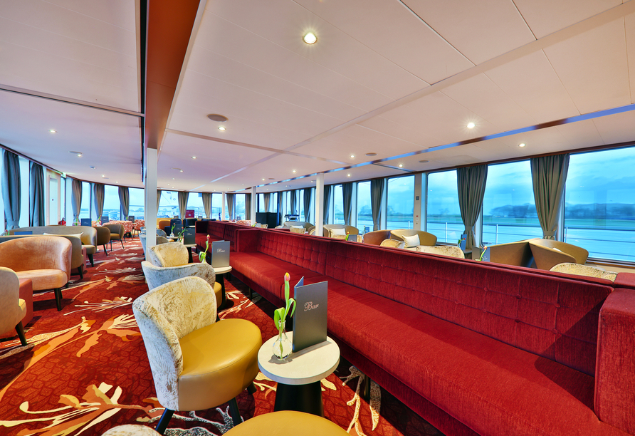 Die Panorama-Lounge bietet einen Rundumblick.