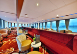 Die Panorama-Lounge bietet einen Rundumblick.
