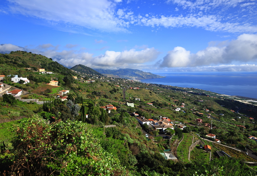 Ein Blick, der bleibt: Der Aussichtspunkt in Montaña La Breña bietet ein Panorama über die Ostküste.