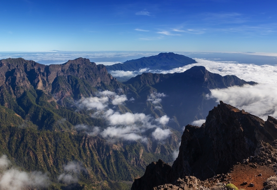 Über den Wolken: Der Nationalpark Caldera de Taburiente erschafft ein Panorama, das sprachlos macht.