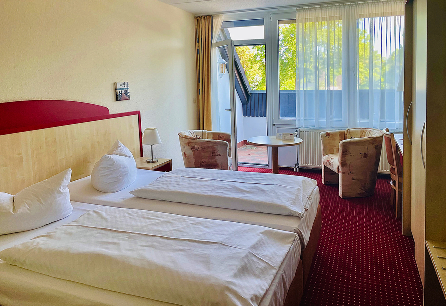 Beispiel für ein Doppelzimmer mit Balkon