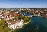 Blick über Konstanz am Bodensee
